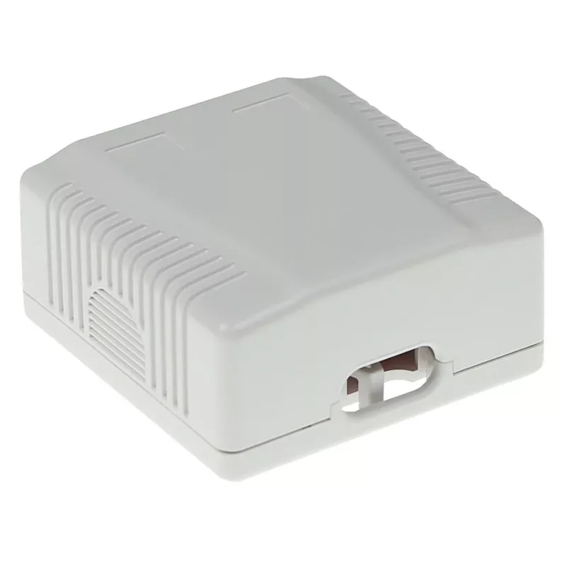 Aufputzgehäuse, 2-Port, CAT6, ungeschirmt, ACT FA6002, 29×61×29,5 mm