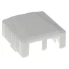 Aufputzgehäuse, 2-Port, CAT6, ungeschirmt, ACT FA6002, 29×61×29,5 mm