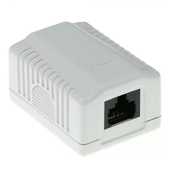 Aufputzdose ACT 1-Port ungeschirmt CAT6, 39×54×29.5 mm