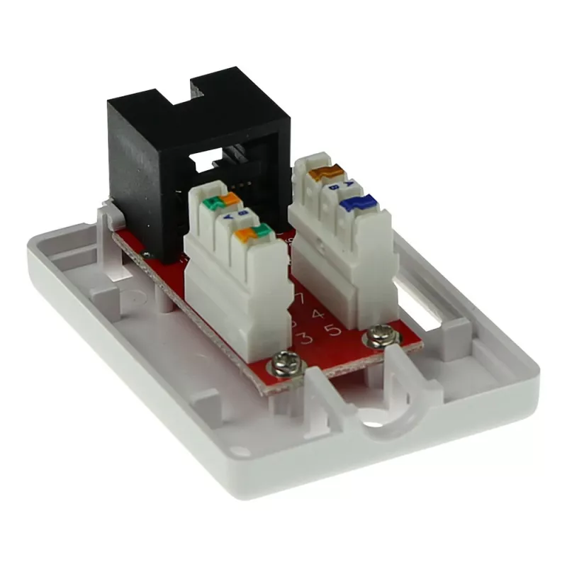 Aufputzdose ACT 1-Port ungeschirmt CAT6, 39×54×29.5 mm
