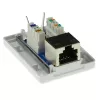 Aufputz geschirmte Anschlussdose ACT FA5005 für 1× CAT5E-Buchse, 39×29,5×54 mm