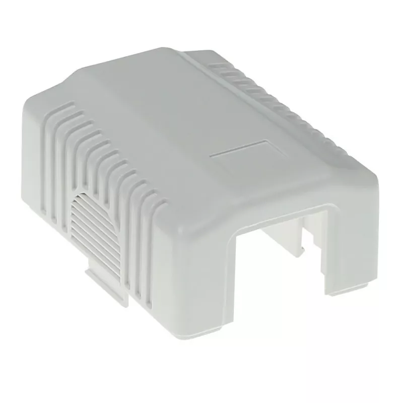 Aufputz geschirmte Anschlussdose ACT FA5005 für 1× CAT5E-Buchse, 39×29,5×54 mm