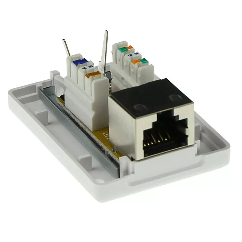Aufputz-Abschirmdose ACT CAT6, 1-Port, 39×54×29,5 mm