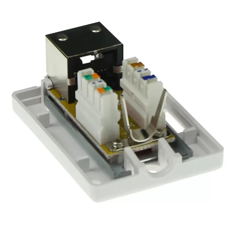 Aufputz-Abschirmdose ACT CAT6, 1-Port, 39×54×29,5 mm