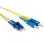 ACT 5m LSZH Singlemode 9/125 OS2 Short Boot Glasfaser-Patchkabel Duplex mit LC- und SC-Steckern