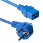 ACT Netzkabel CEE 7/7 Stecker (gewinkelt) - C19 blau 1,2 m