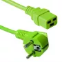 ACT Netzkabel Netzstecker CEE 7/7 Stecker (abgewinkelt) – C19 grün 1,8 m