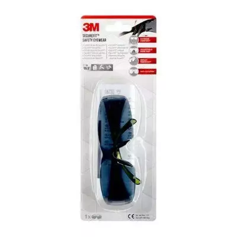 3M SF4000GC1 Sicherheitsbrille Schutzbrille Kunststoff Schwarz, Grün