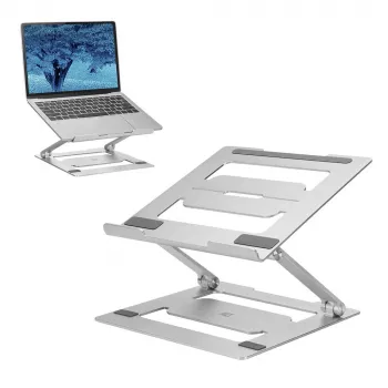 Laptopständer ACT AC8135 Aluminium grau stufenlos höhenverstellbar