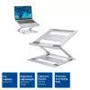 Laptopständer ACT AC8135 Aluminium grau stufenlos höhenverstellbar