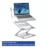 Laptopständer ACT AC8135 Aluminium grau stufenlos höhenverstellbar