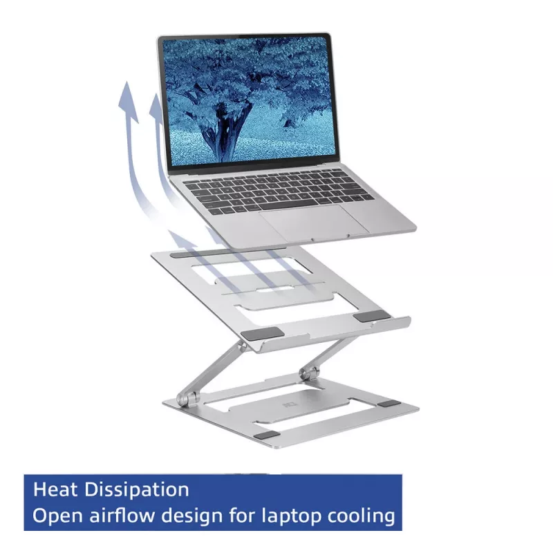 Laptopständer ACT AC8135 Aluminium grau stufenlos höhenverstellbar