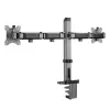 ACT Dual-Monitorarm Büro silber Klemme/Tischdurchführung 18 kg 17-32 Zoll