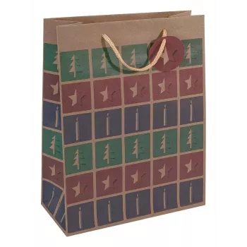 Geschenktüte Sigel GT043 Grün Rot Violett 260x120x330 mm