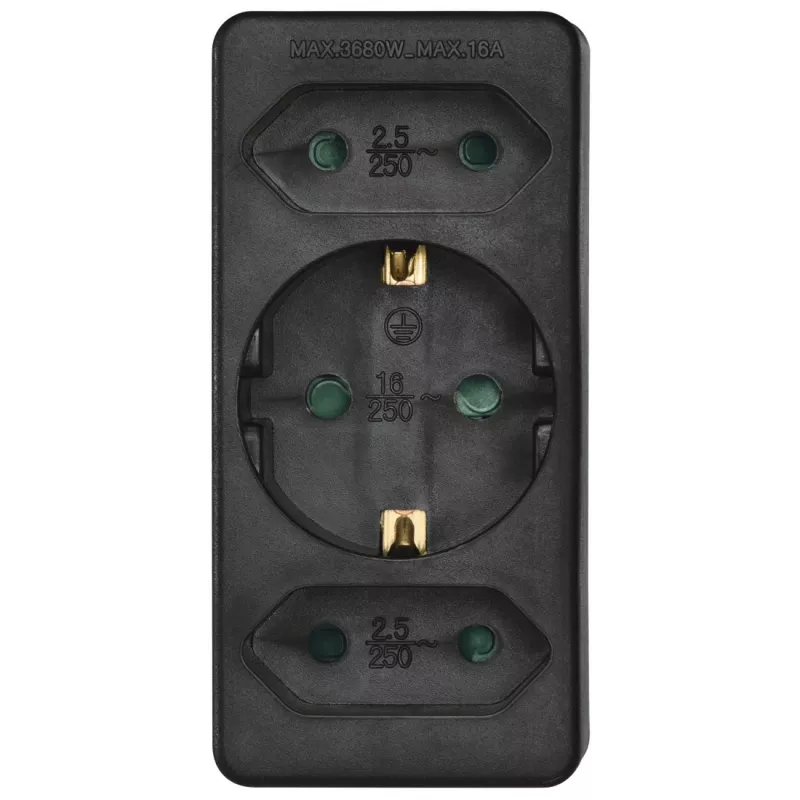 Hama 00223216 Stromverlängerung 3 AC-Ausgänge Innenbereich Schwarz