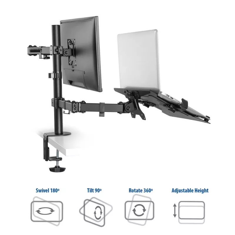 Laptop- und Monitorarm ACT AC8305 Höhenverstellung 0-450 mm