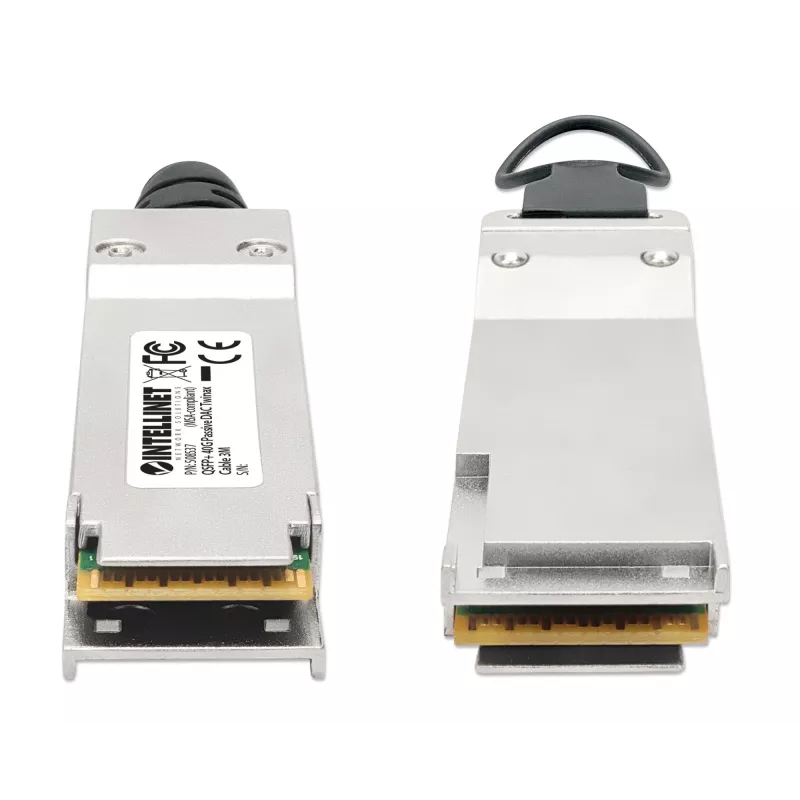 Intellinet 3m 40G QSFP+ Passives Direct-Attach-Kupfer-Twinax-Kabel, 30 AWG, MSA, kompatibel mit QSFP-H40G-CU3M