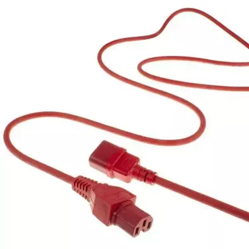 ACT Stromkabel C14 - C15 Rot 1,2 m 250 V 10 A