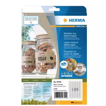 Selbstklebeetiketten HERMA 10750 Rechteckig Permanent Braun 3780 Stück