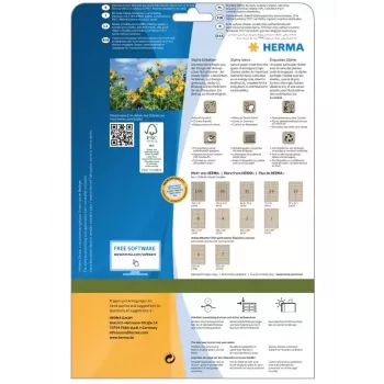 Selbstklebeetiketten HERMA 10755 Rechteckig Permanent Braun 160 Stück
