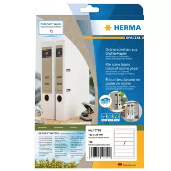 Selbstklebendes Etikett HERMA 10759 Rechteckig Permanent Braun 140 Stück