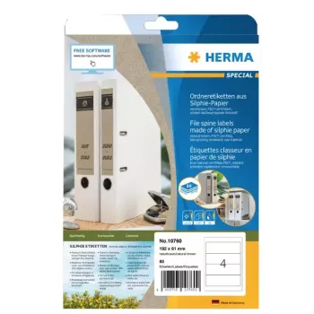Selbstklebe-Etikett HERMA 10760 Rechteckig Permanent Braun 80 Stück
