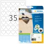 HERMA 10790 selbstklebendes Etikett Herz Permanent Weiß 350 Stück