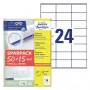 Selbstklebendes Druckeretikett AVERY 6602 Weiß 7x3,6 cm 1560 St.