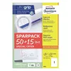 Selbstklebendes Druckeretikett AVERY 6603 Weiß A4 21x29,7 cm 65 Etiketten
