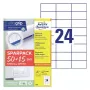 Selbstklebendes Druckeretikett AVERY 6605 Weiß 7x3,7 cm 1560 Etiketten