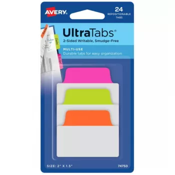 Blank-Registerkarten Avery Ultra Tabs 74753 Grün Orange Pink
