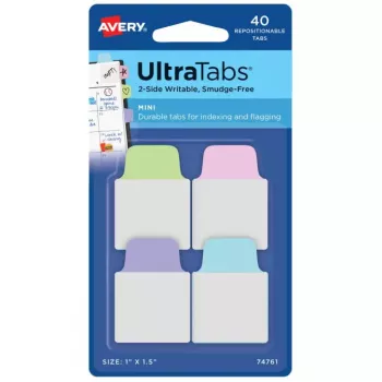 Blanko-Registerreiter Avery Ultra Tabs 74761 Blau Grün Rosa Lila