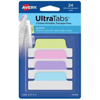 Blanko-Registerreiter Avery Ultra Tabs 74769 Blau Grün Pink Lila