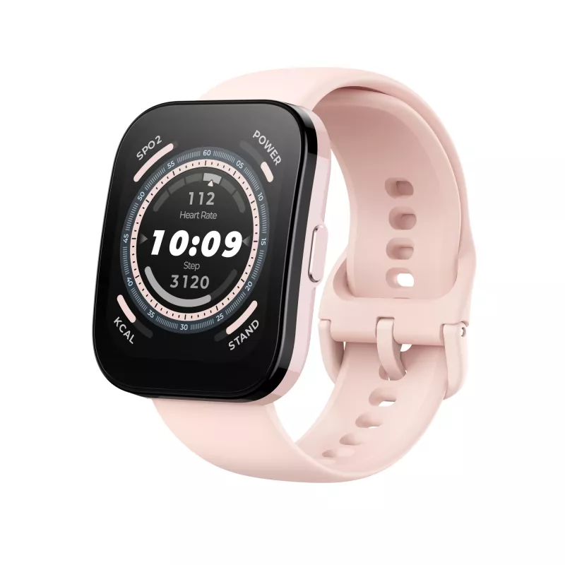 Amazfit Bip 5 4.85 cm (1.91 Zoll) TFT 45.9 mm Digital 320 x 380 Pixel Touchscreen Pink GPS (Satellit)