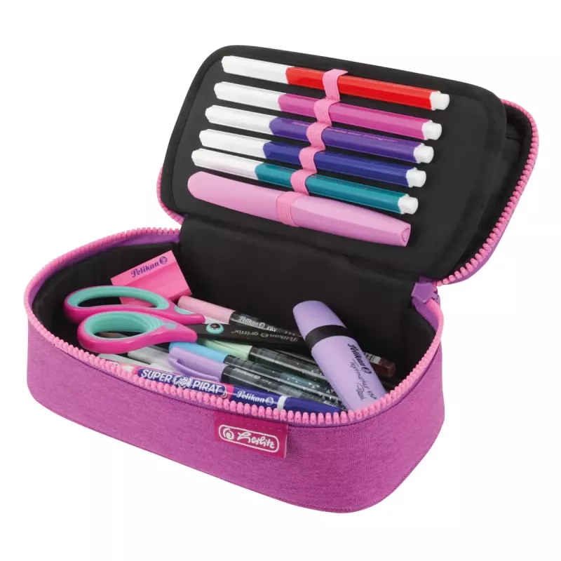 Federmäppchen Herlitz beatBox ABC Soft Polyester Pink Lila 225x120x70mm