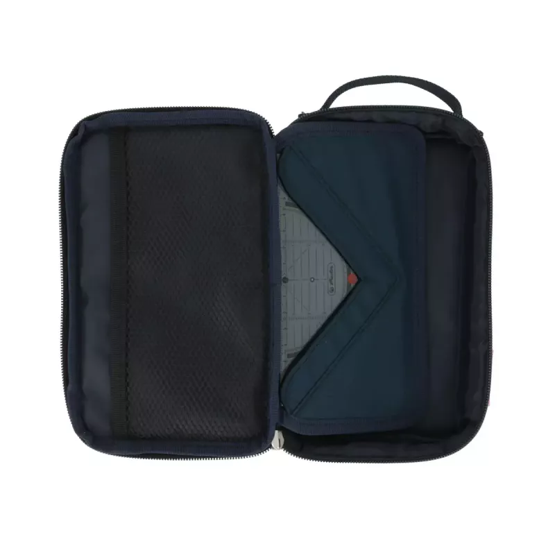 Weiches Federmäppchen Herlitz 2 Go Polyester Grau 210x130x60mm