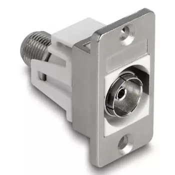 DeLOCK 90882 Steckdose IEC F Silber Weiß 75 Ω