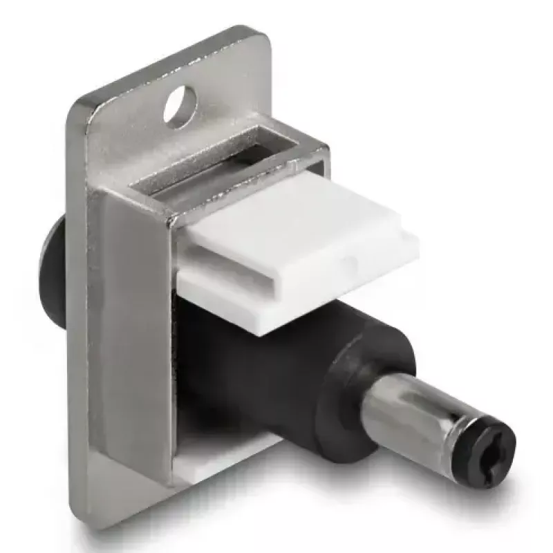 DeLOCK Keystone-Modul 90886 Flach Schwarz Silber Weiß DC 5,5 x 2,5