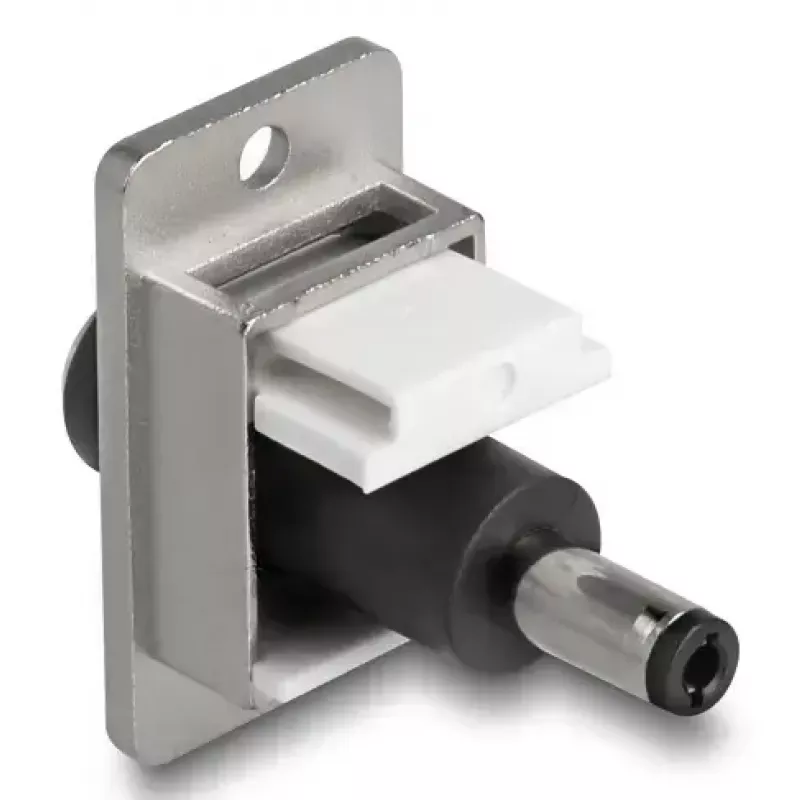 DeLOCK 90887 Keystone-Modul Flach Schwarz Silber Weiß DC 5,5 x 2,5
