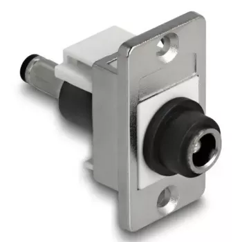 DeLOCK 90887 Keystone-Modul Flach Schwarz Silber Weiß DC 5,5 x 2,5