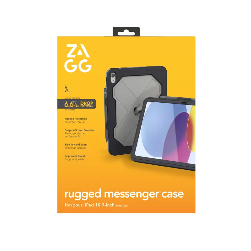 ZAGG Rugged Messenger Case Apple iPad 10,9 Zoll 10. Gen. Anthrazit