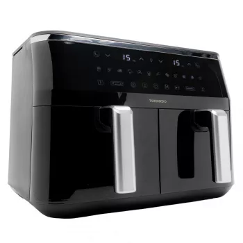TORNADO TAFT-1000-GS | Doppel-Heißluftfritteuse 9L, Heißluftfritteuse, 9 L, 60 °C, 200 °C, 12 Personen, 540 min