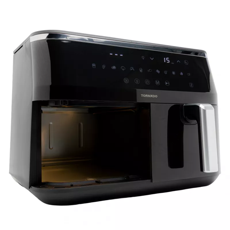 TORNADO TAFT-1000-GS | Doppel-Heißluftfritteuse 9L, Heißluftfritteuse, 9 L, 60 °C, 200 °C, 12 Personen, 540 min