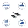 ACT Schwarz 5 Meter LSZH U/UTP CAT6 Datacenter Slimline Patchkabel mit RJ45-Steckern