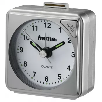 Hama A50 Quarz-Wecker Silber