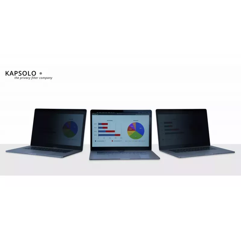 Blickschutzfolie Kapsolo Privacy Magnetisch für Apple MacBook Pro 13 (2020) — 13 Zoll, 9H Härte, 50 % Lichtdurchlässigkeit, 30° Sichtschutz