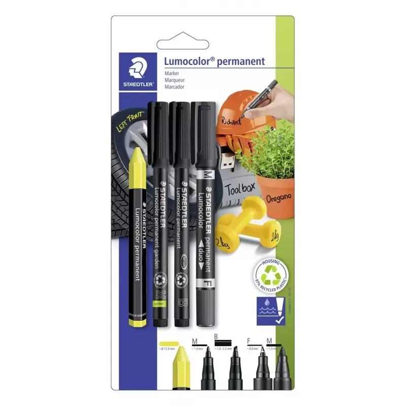Marker Staedtler Lumocolor 60 BK-5 4 Stück
