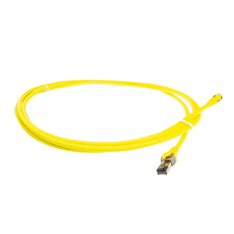 ACT Gelbes 5 Meter SFTP CAT8 Patchkabel rastnasenfrei mit RJ45-Steckern