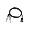 Audiokabel Omnitronic 30225213 1,5m 2x6,35mm 2xRCA Schwarz