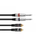 Audiokabel Omnitronic 30225213 1,5m 2x6,35mm 2xRCA Schwarz